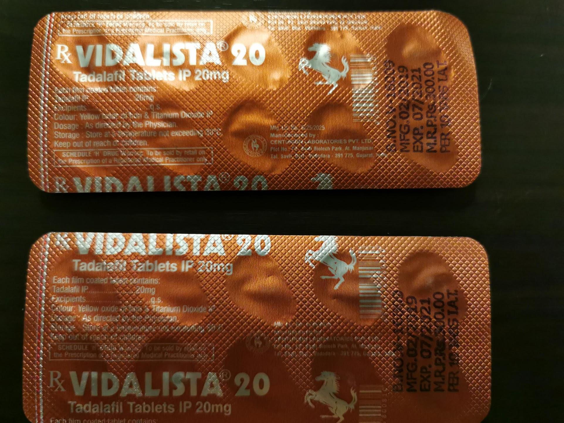 Sex Enhancer For Men Vidalista 20mg X 20 Tablets Review And Price 0698