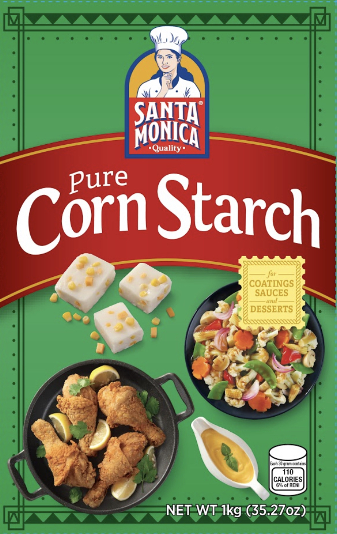 Santa Monica Cornstarch 1kg For Coatings, Sauces and Desserts Lazada PH