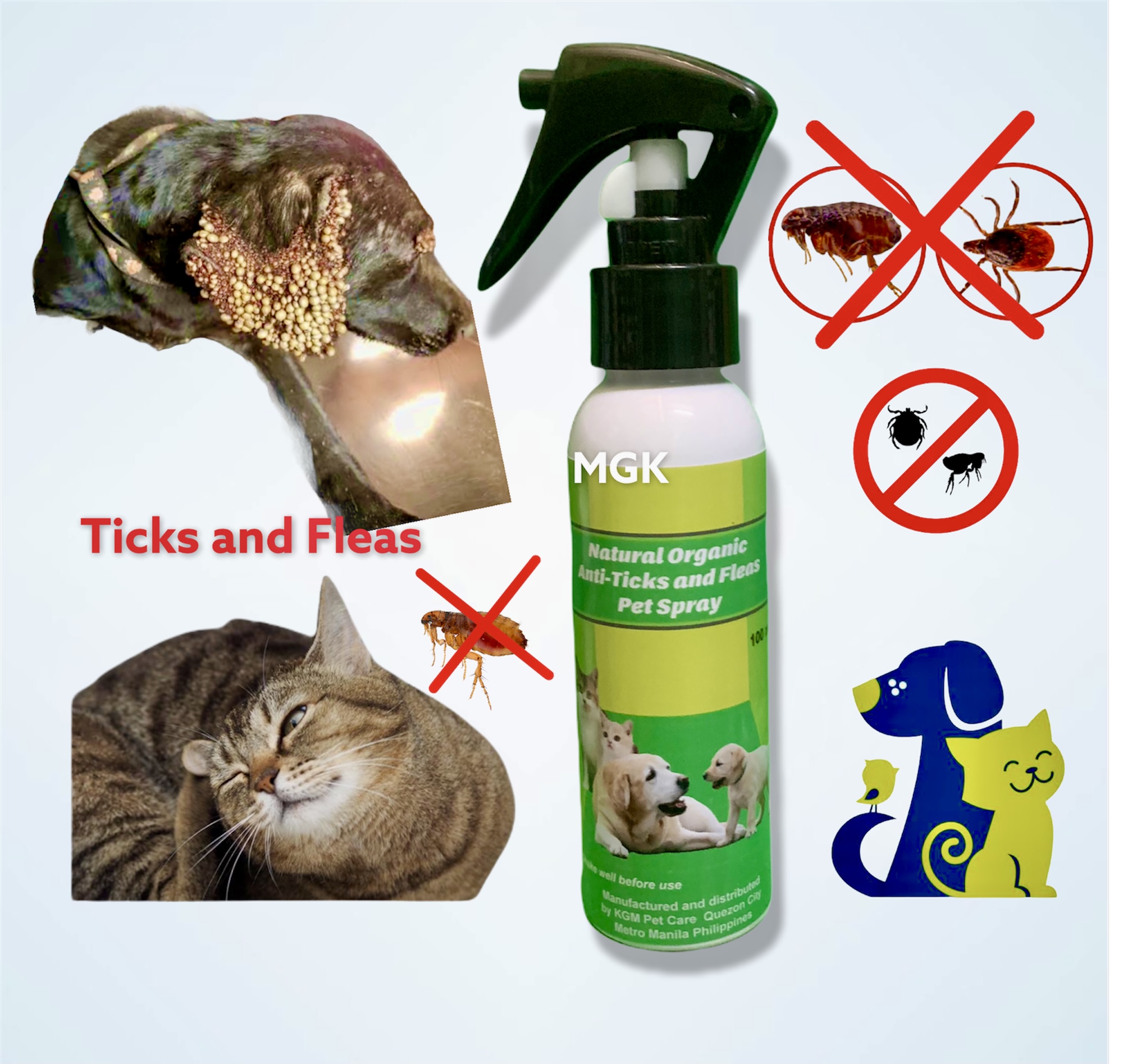 Picture of CATS/DOGS NATURAL ORGANIC ANTI-TICKS & FLEAS, MOSQUITOS 100ml (PULGAS ...