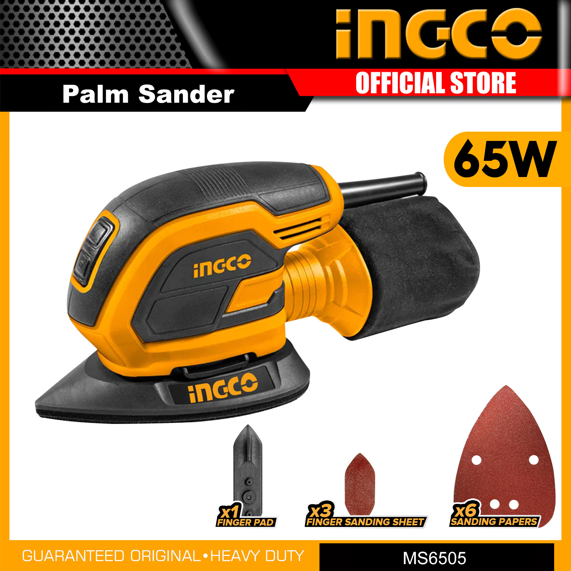 INGCO Electric Palm Sander Sheet Finish Sander Sanding Machine Finish ...