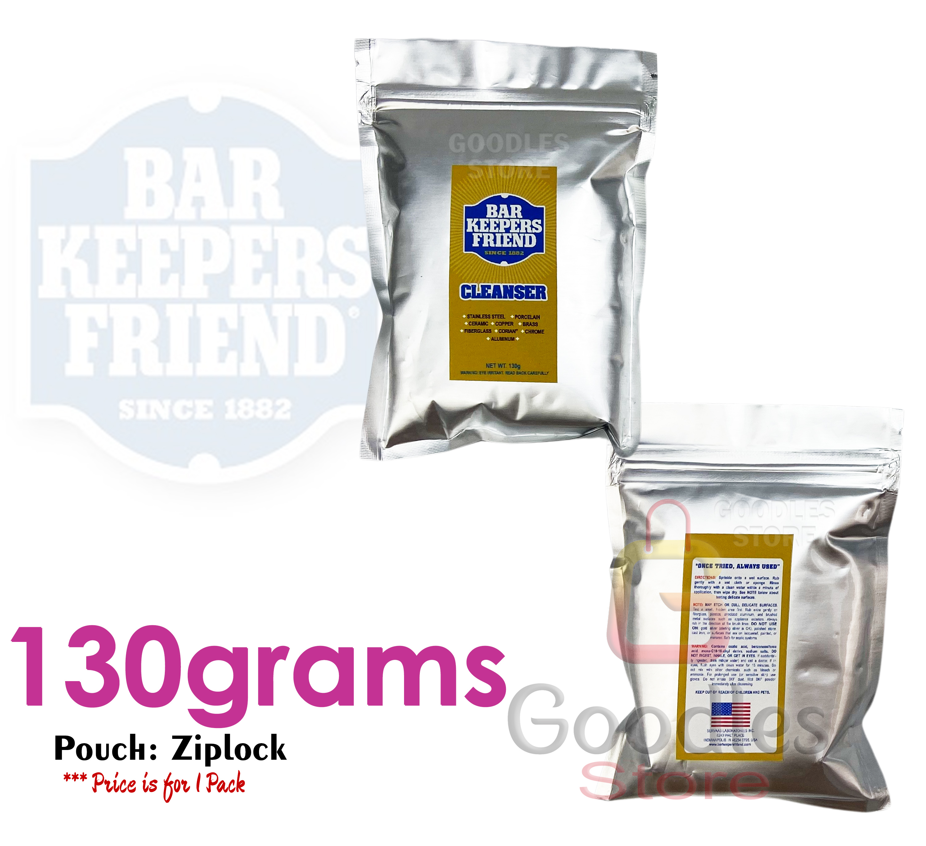 Bar Keepers Friend Cleanser Powdered Cleanser BKF Rust Remover Steel