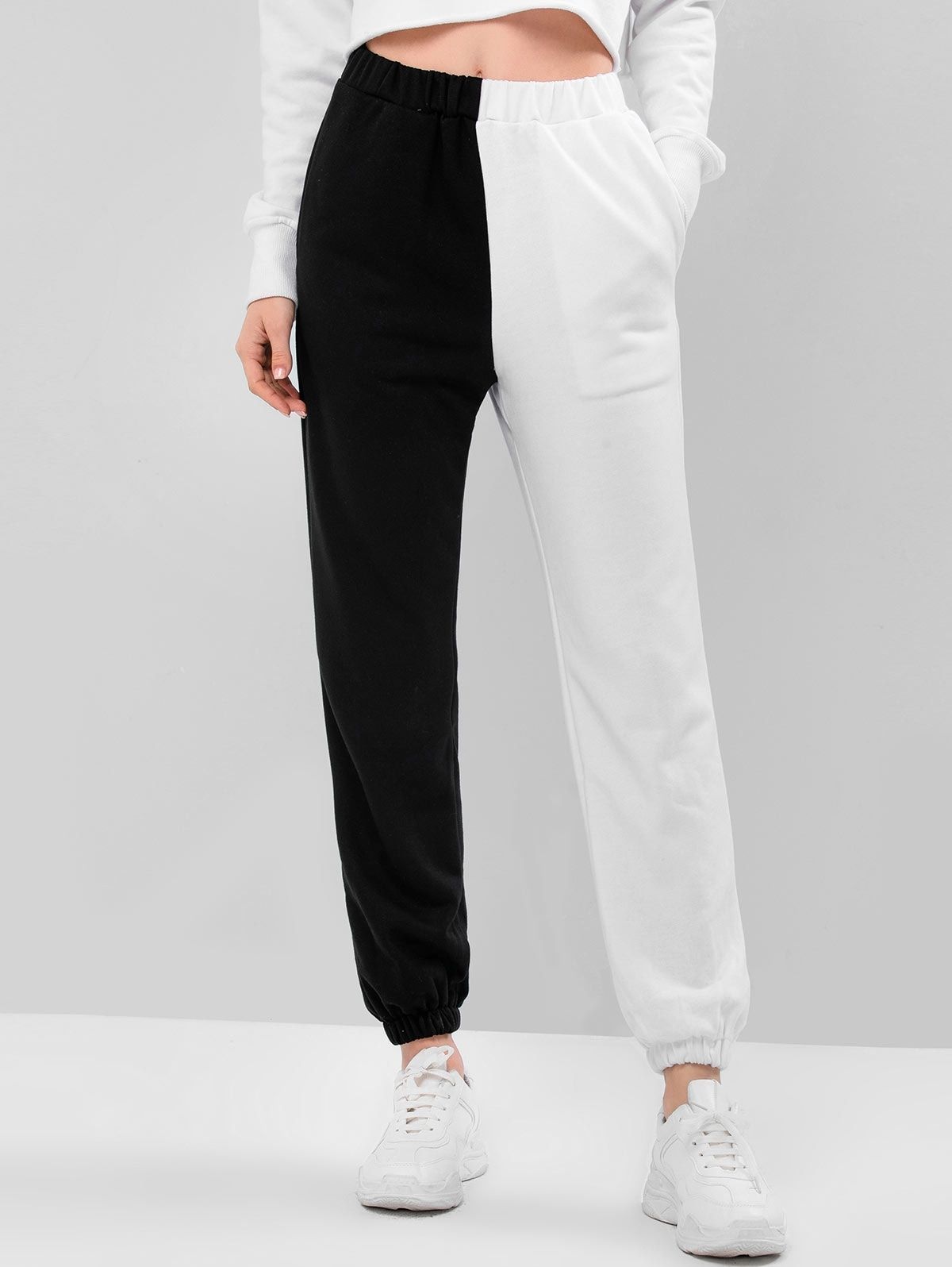 Pants & Jeans | Escada Womens Cotton Stretch Two-Tone Pants Beige | BPEIM