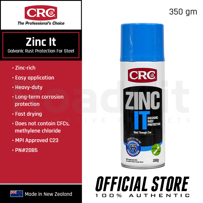 CRC Zinc It Galvanic Rust Protection For Steel 350g, 1 Spray Can 2085