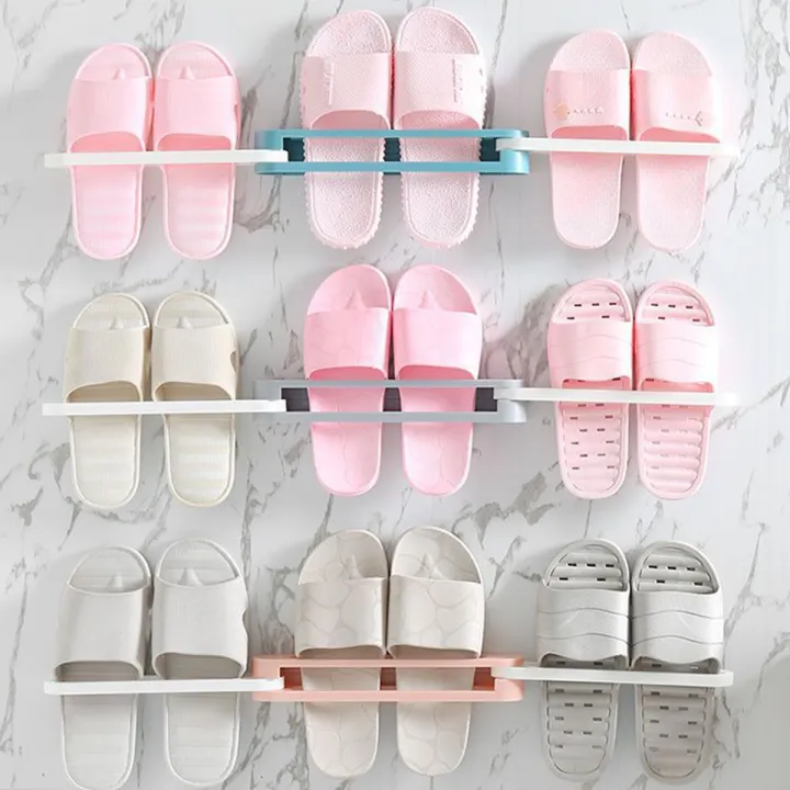 3 in 1 shoe rack wall adhesive hanging shoe rack storage organizer shoe  rack home slippers | Lazada PH