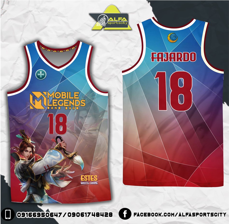 MOBILE LEGENDS LANCELOT - ALFA FULL SUBLIMATION BASKETBALL JERSEY