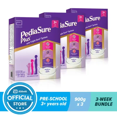 Pediasure Plus Vanilla 900G For Kids Above 3 Years Old Bundle of 3