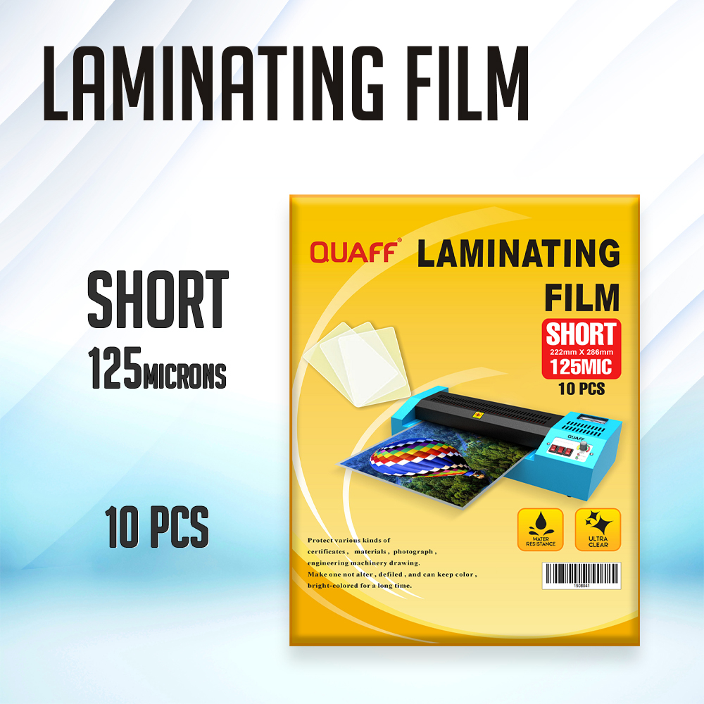 QUAFF Laminating Film Short / Longsize (10pcs) 125microns