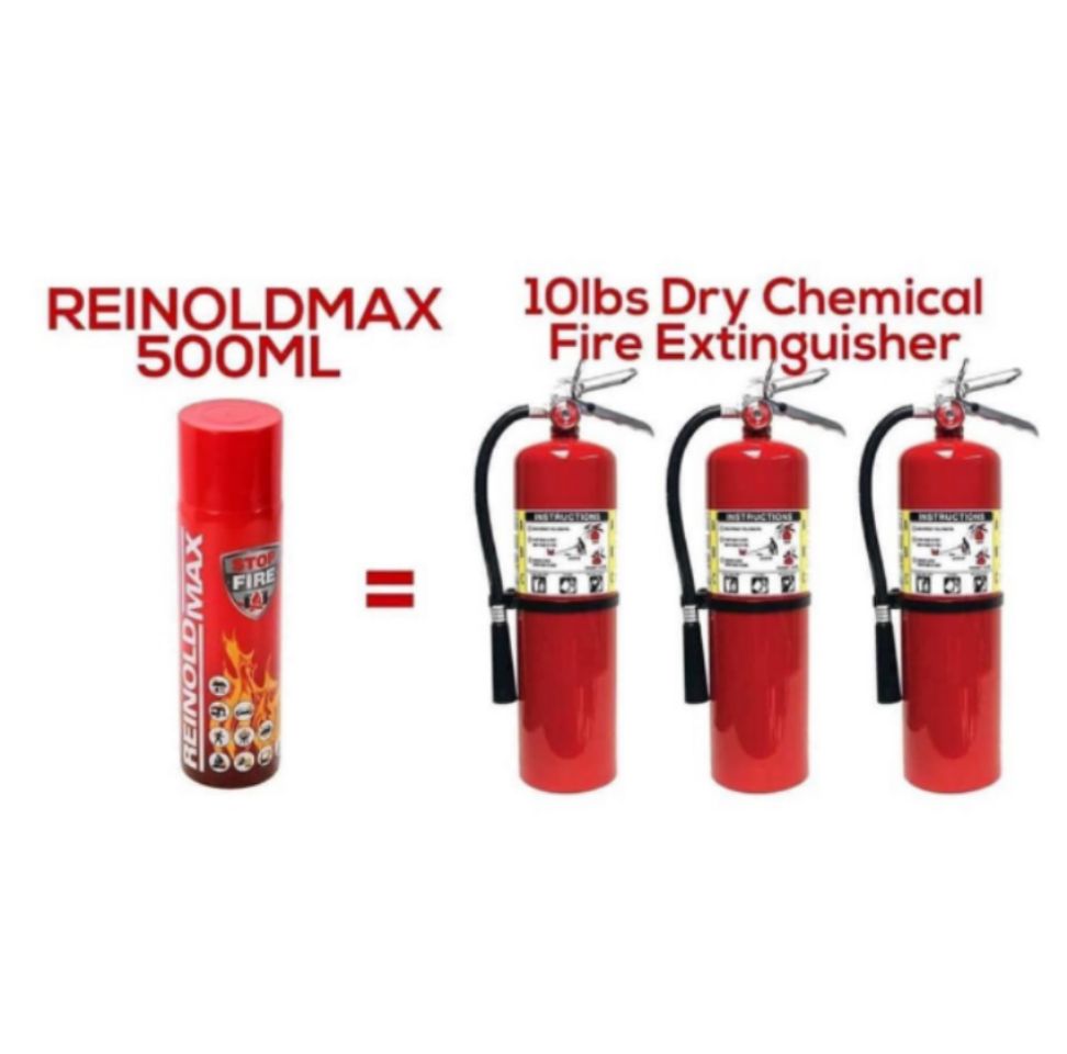 REINOLDMAX PORTABLE FIRE EXTINGUISHER NONTOXIC MODERN BFP CERTIFIED