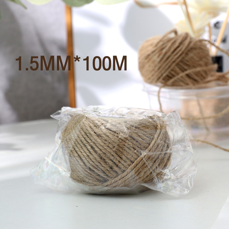 Three Hemp Ropes DIY Single Garden Decorative Vintage Woven Rope 3 Lines Of  Hemp Rope Thick And Thin 1.5mm100m