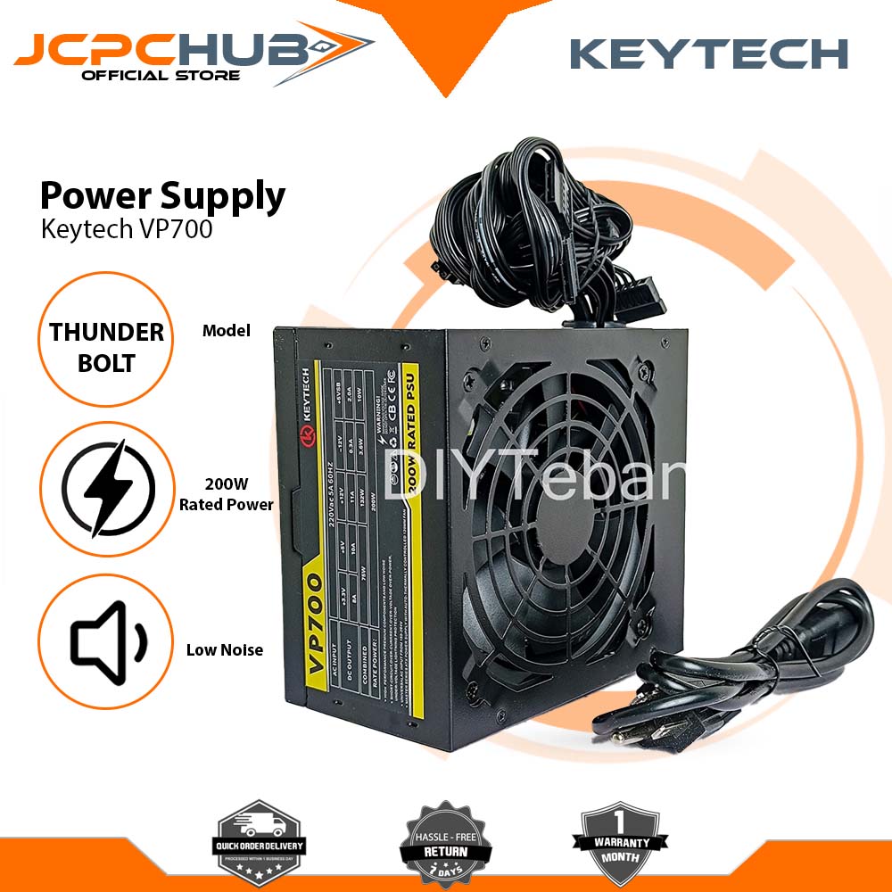 Keytech Power Supply VP700W PSU Generic Power Supply 200w Rated Power ...