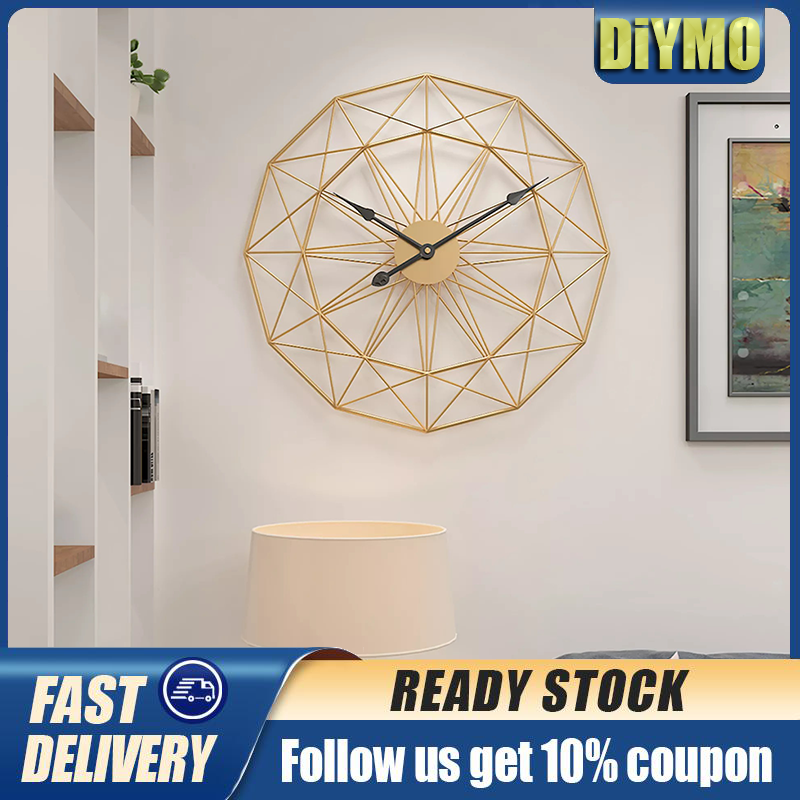 【COD+Local sellers】Wall clock big size nordic wall clock Style Art Iron