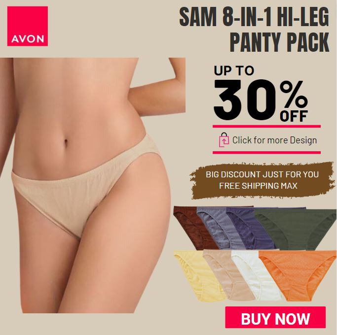 Avon Official Store Sam 8-In-1 Hi-Leg seamless panty for women on