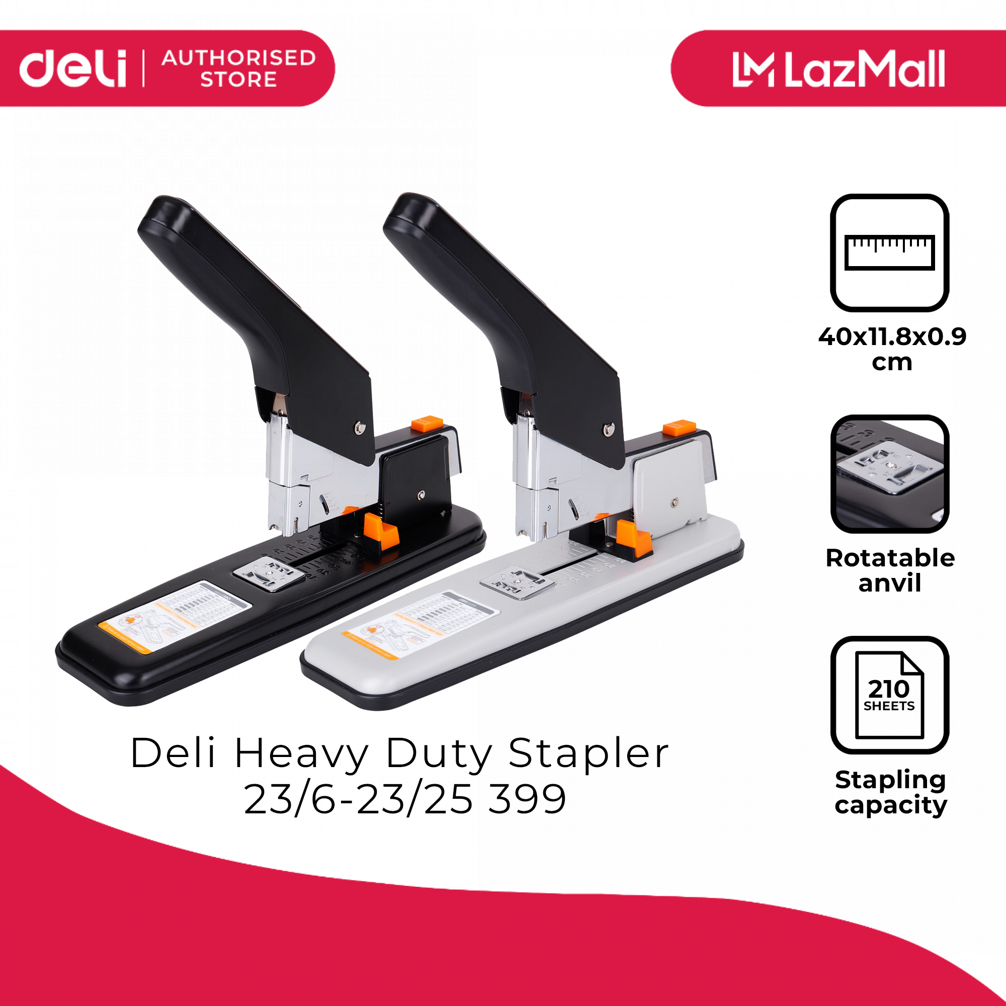 Deli Heavy Duty Stapler 23/623/25 399 [7527399] Lazada PH