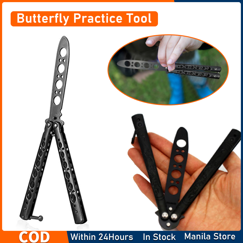 Butterfly Trainer Folding Practice Tool Stainless Steel Trainer Practicing  Flipping Tricks black | Lazada PH