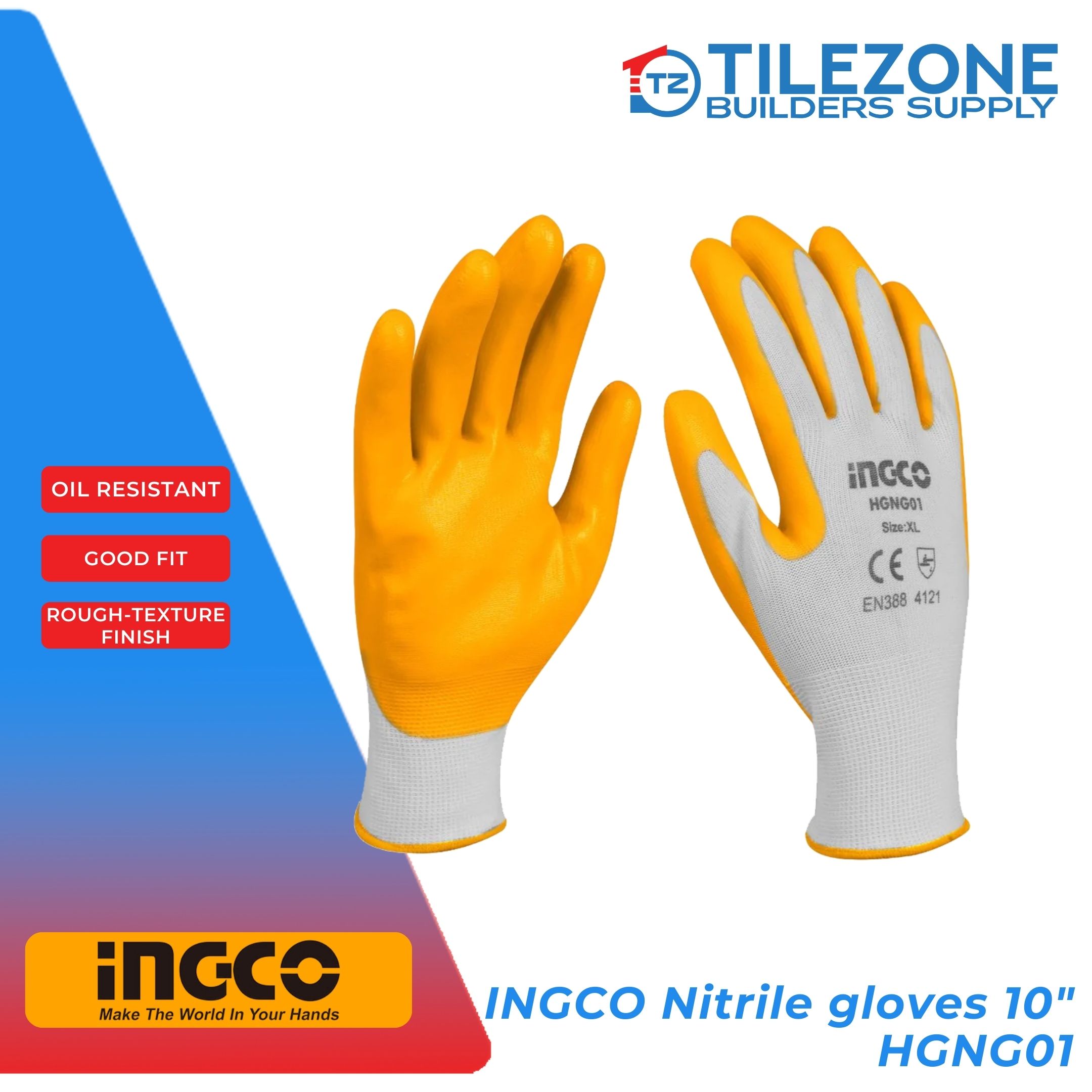 INGCO Nitrile Gloves HGNG01 Lazada PH
