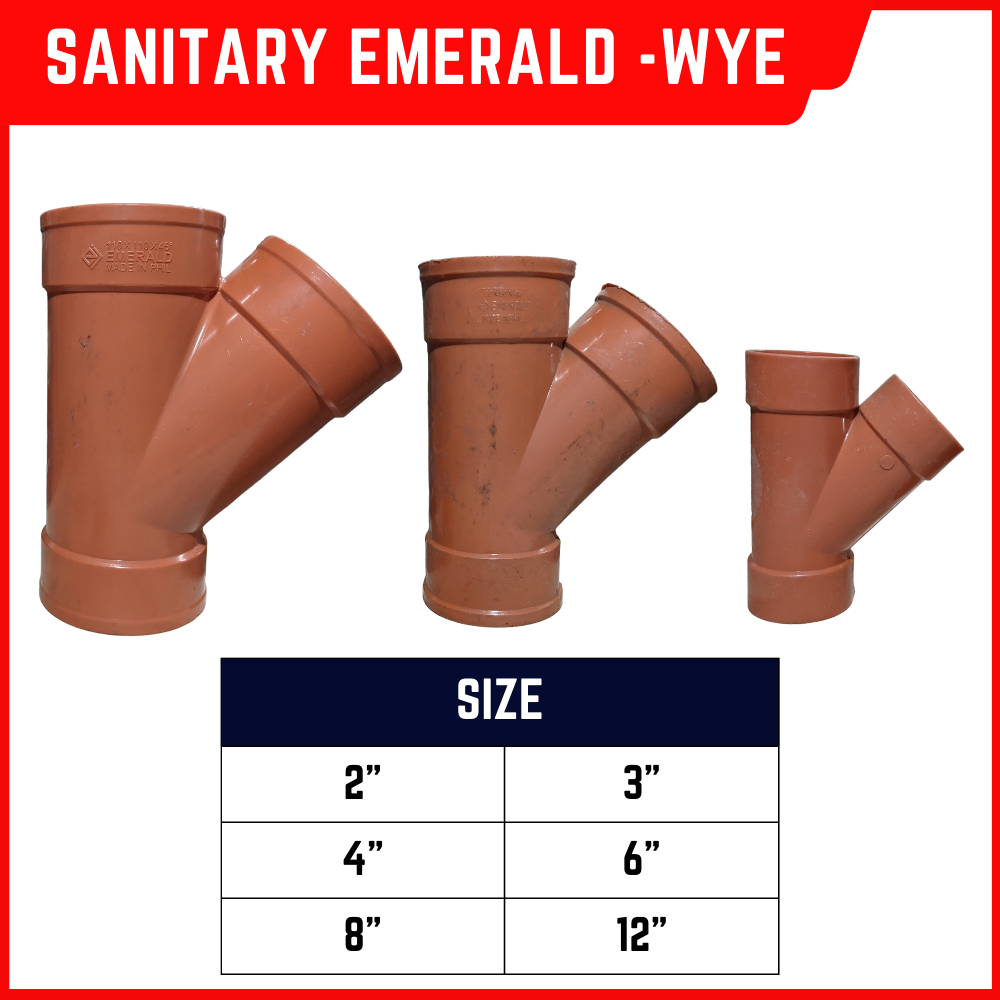 Sanitary PVC Fittings Emerald Wye (Sizes 2",3",4") Sold per pc Lazada PH