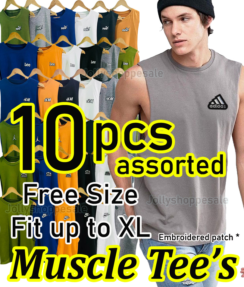 RTW Negosyo Bundle Muscle Tees for Men -Free Size Fit up to XL