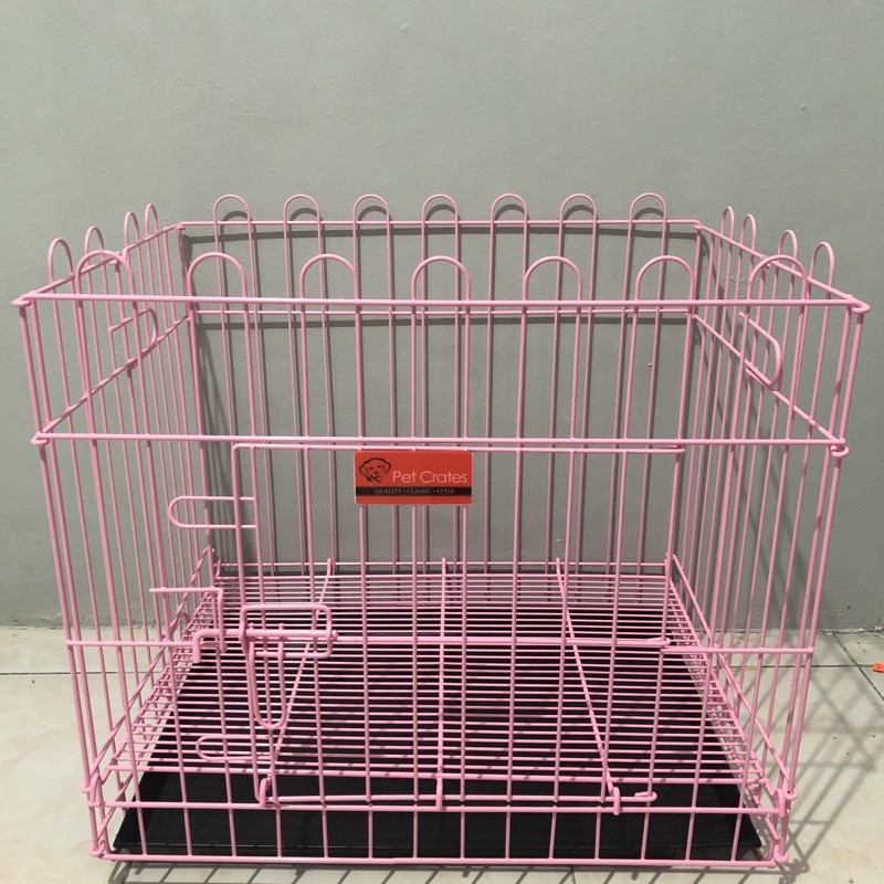 Dog Cage Crib Type Playpen Open Top Roof Collapsible Lazada PH