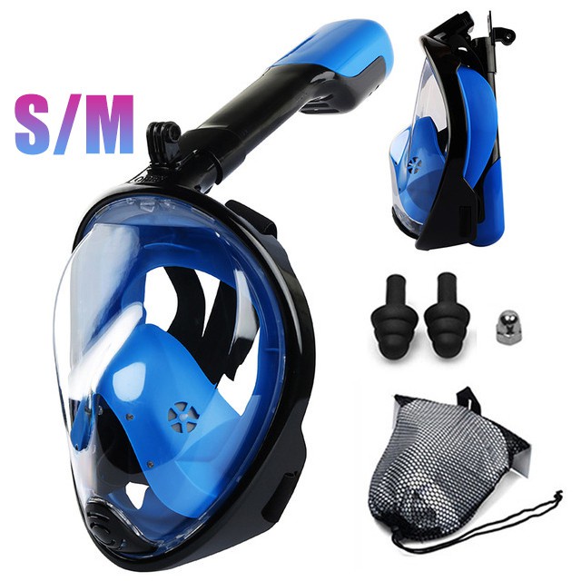 Full Face Snorkeling Set Anti-Leak Easy Breathing Goggles Set Adult and ...