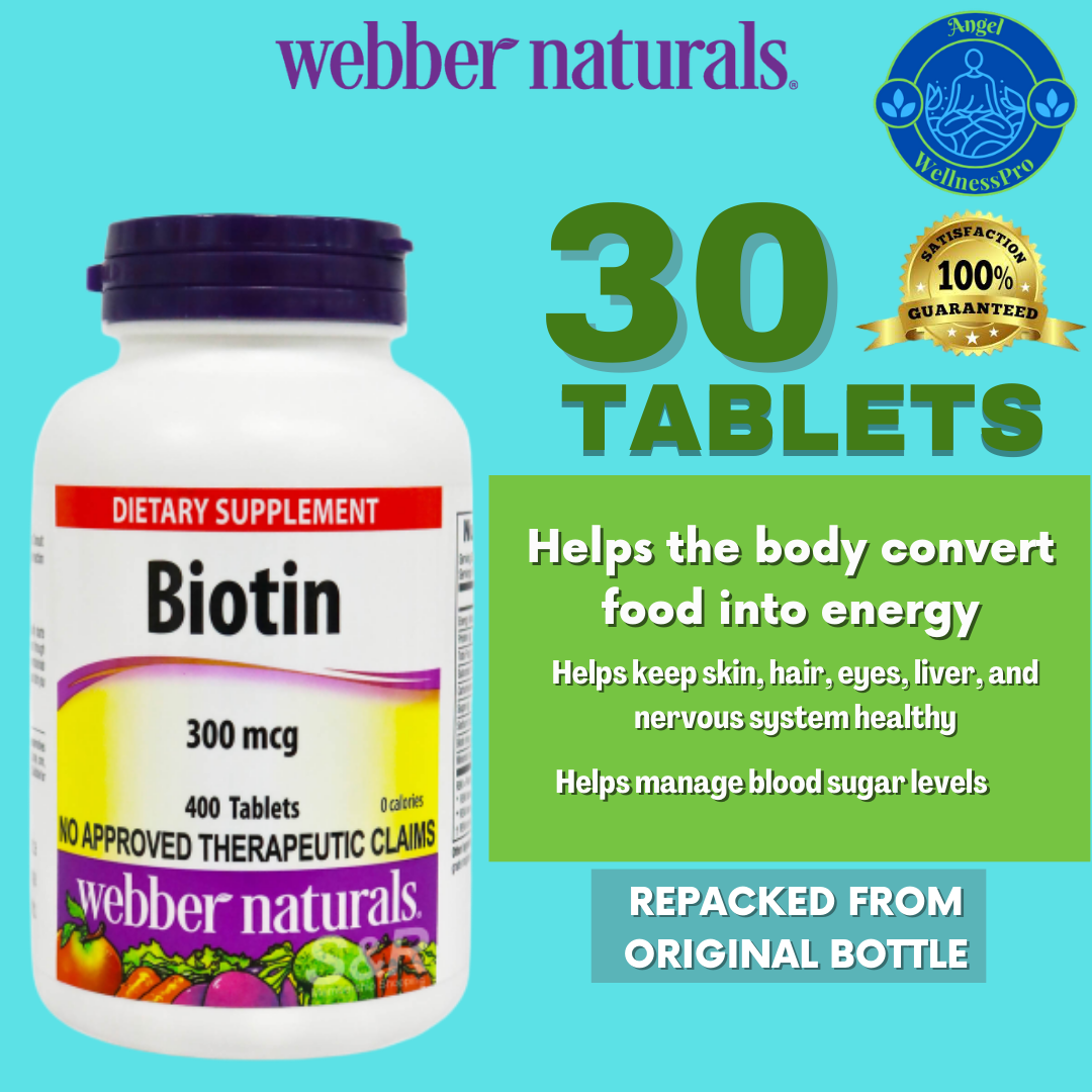 Webber Naturals Biotin 300mcg 30 Tablets AUTHENTIC Lazada PH