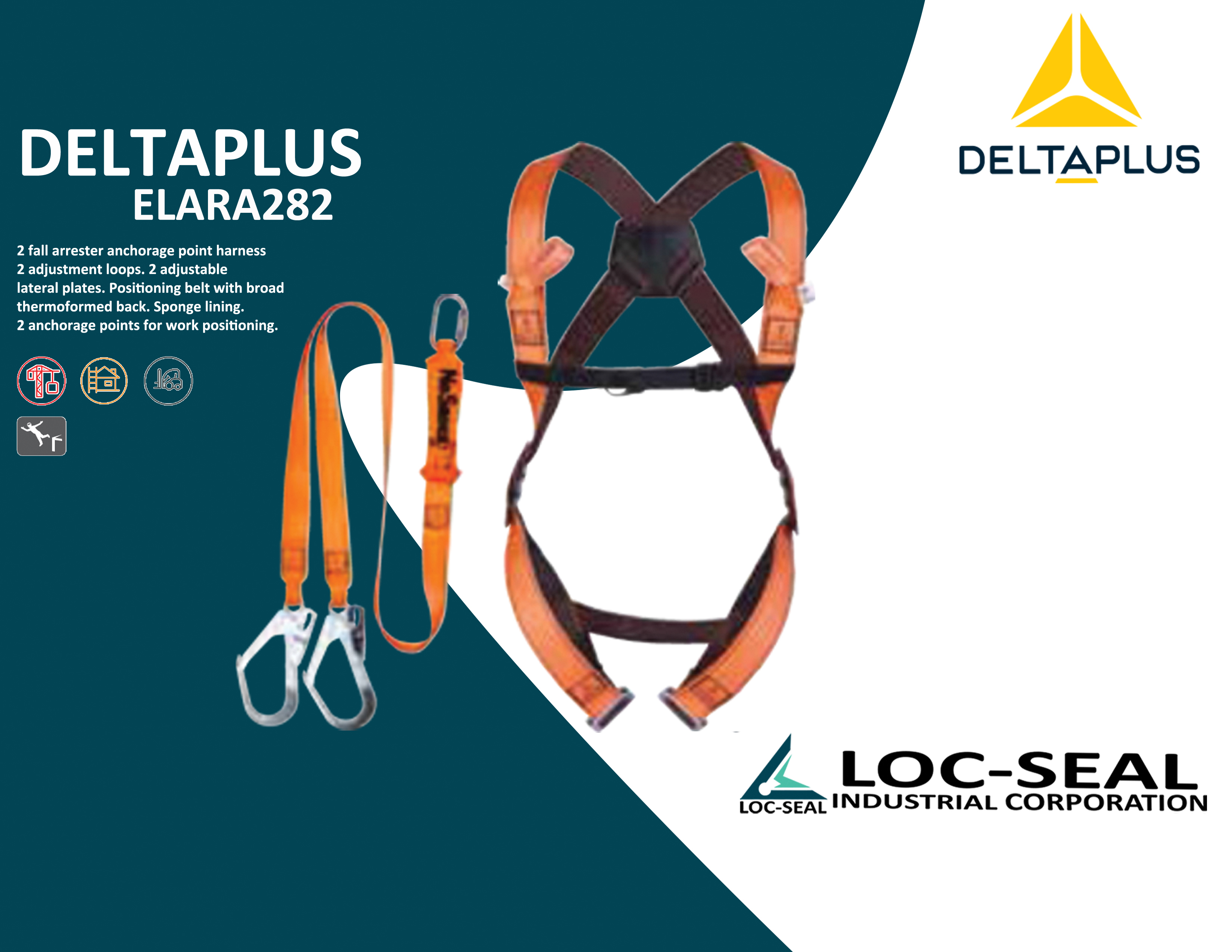 Deltaplus Full Body Harness Elara 282 Fall Arrester System Lazada PH