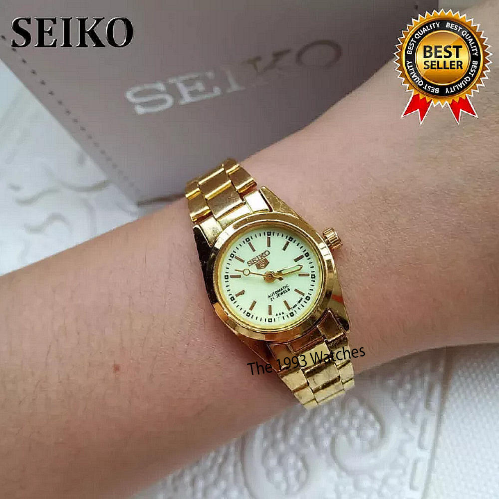 Seiko 5 Japan Movement AUTOMATIC Stainless GOLD LUMINOUS Dial Watch for  WOMEN | Lazada PH