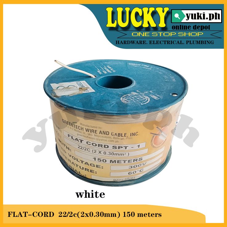 BOSTON FLAT CORD WIRE 22/2c, 18/2c, 16/2c (150meters)(White&BLack) Lazada PH