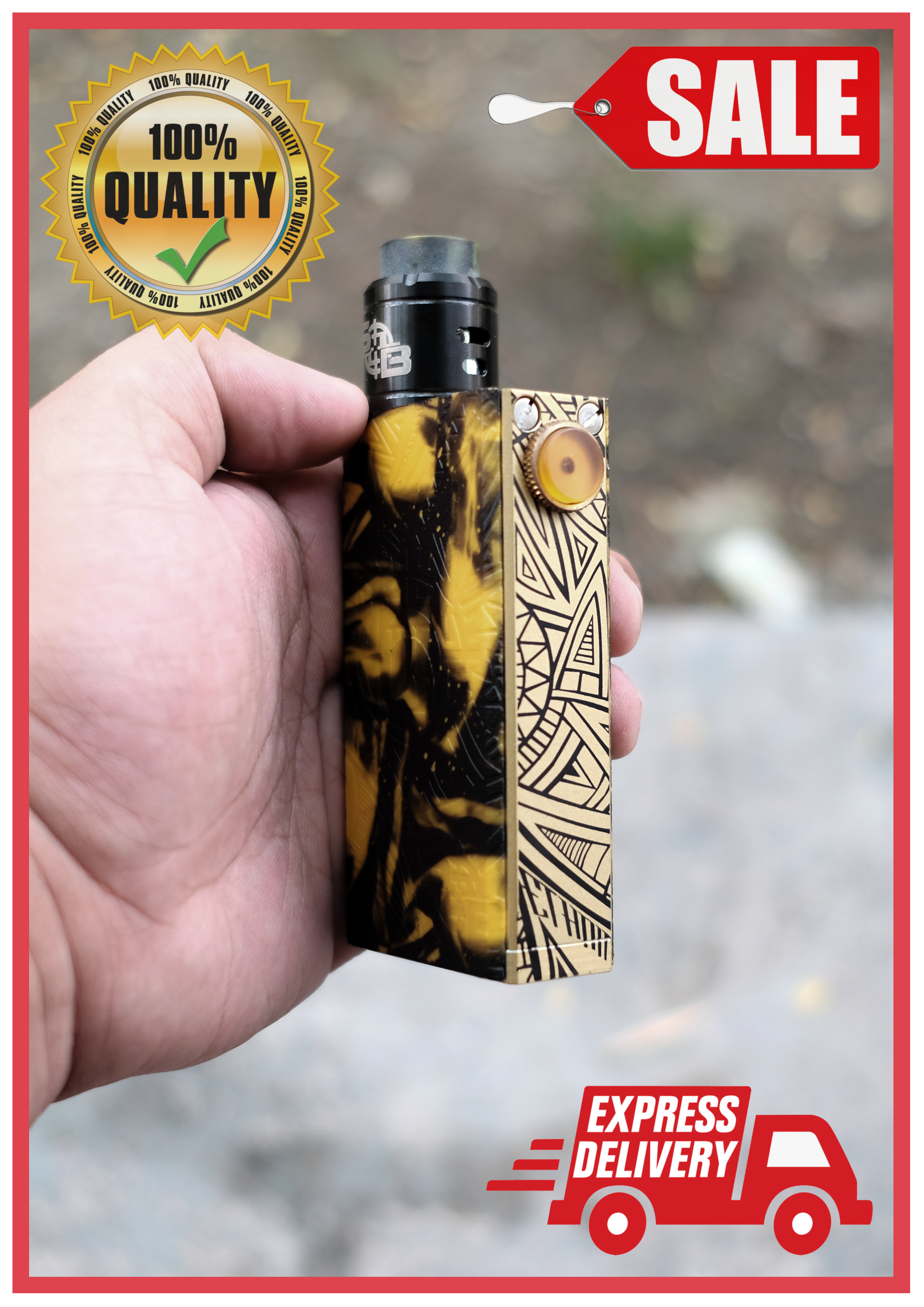 Sob Ethnic Full Mechanical Vape Kit 1:1 Parallel Dual Battery Vape