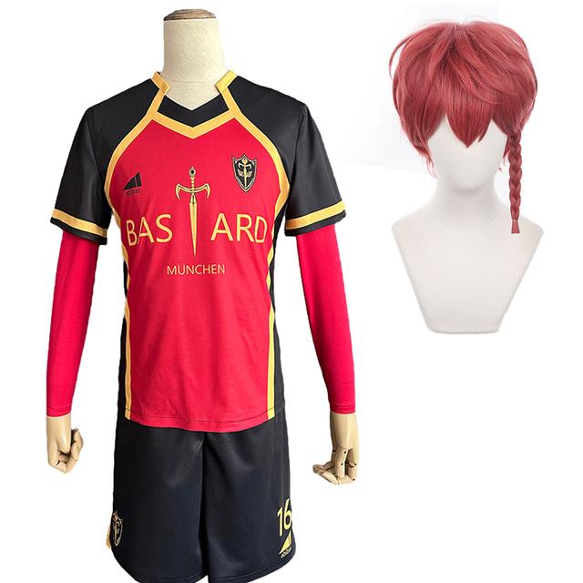 HOLOUN Blue Lock Anime Cosplay Costume Bastard Munchen Red Uniform Ness