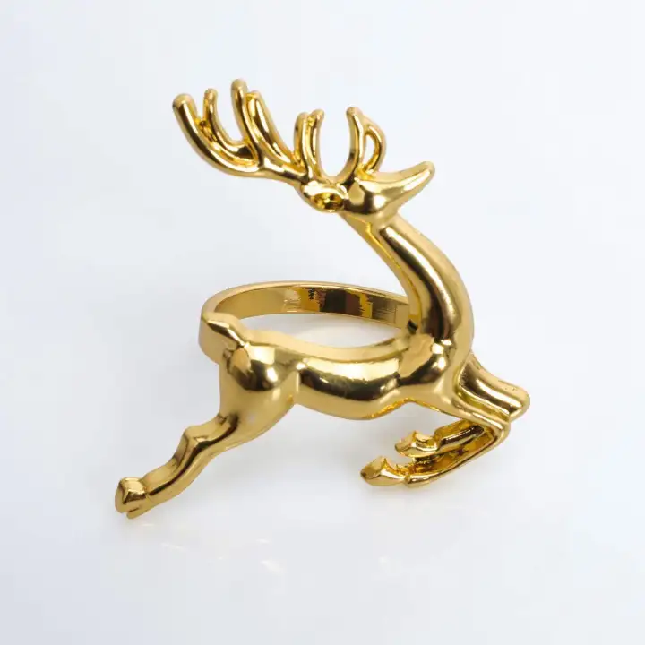 Napkin Rings 6pcs Gold Elk Chic Napkin Rings For Place Settings