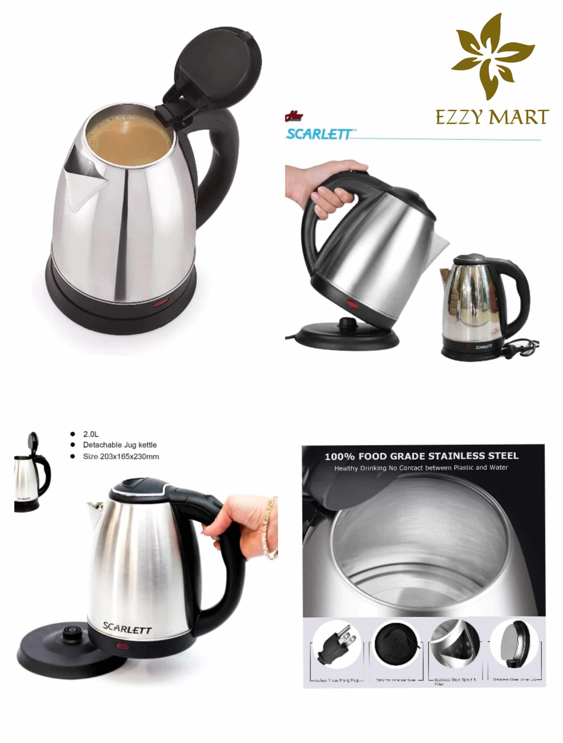 2L Scarlett Stainless Steel Electric Kettle Lazada PH