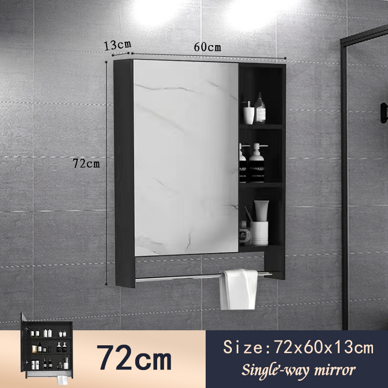 Space aluminum bathroom mirror mirror frame bathroom storage