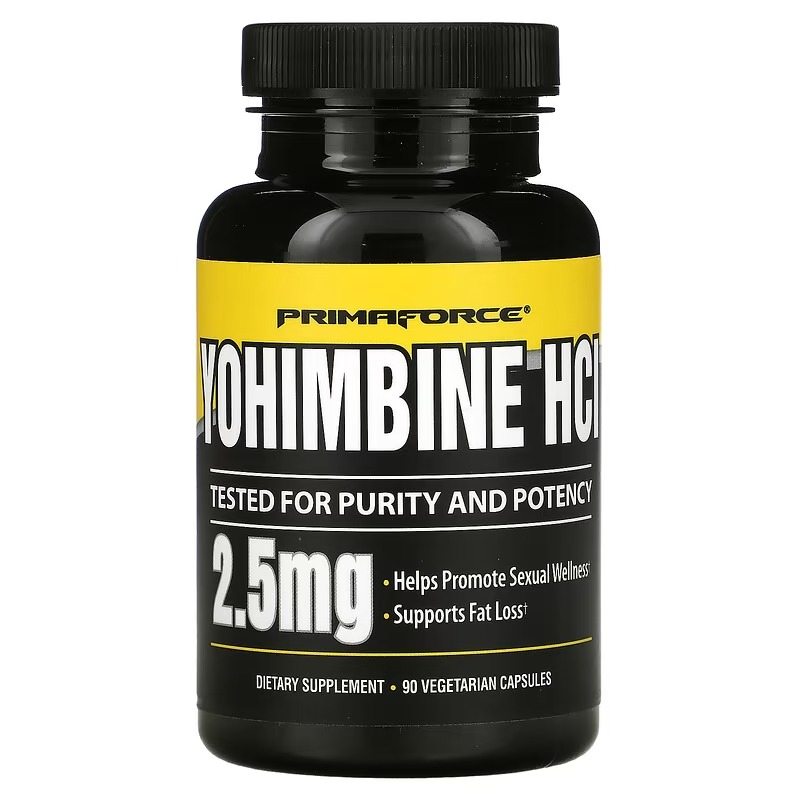 Yohimbine HCl, 2.5 mg Weight Loss Control, 90 Vegetarian Capsules