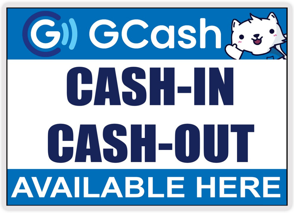 GCASH CASH IN / CASH OUT LANDSCAPE Signage Sintra Board 8x11 inches ...