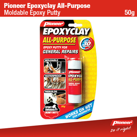 One tiny product, a whole lot of uses. Pioneer Epoxy Clay All Purpose is  your pick for a quick and permanent repairs on multiple surfaces., By  Pioneer Adhesives Inc.