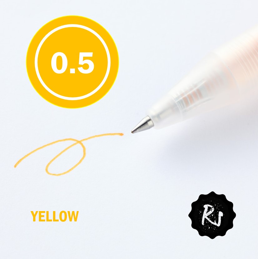MUJI Smooth Gel Ink Pen, Yellow
