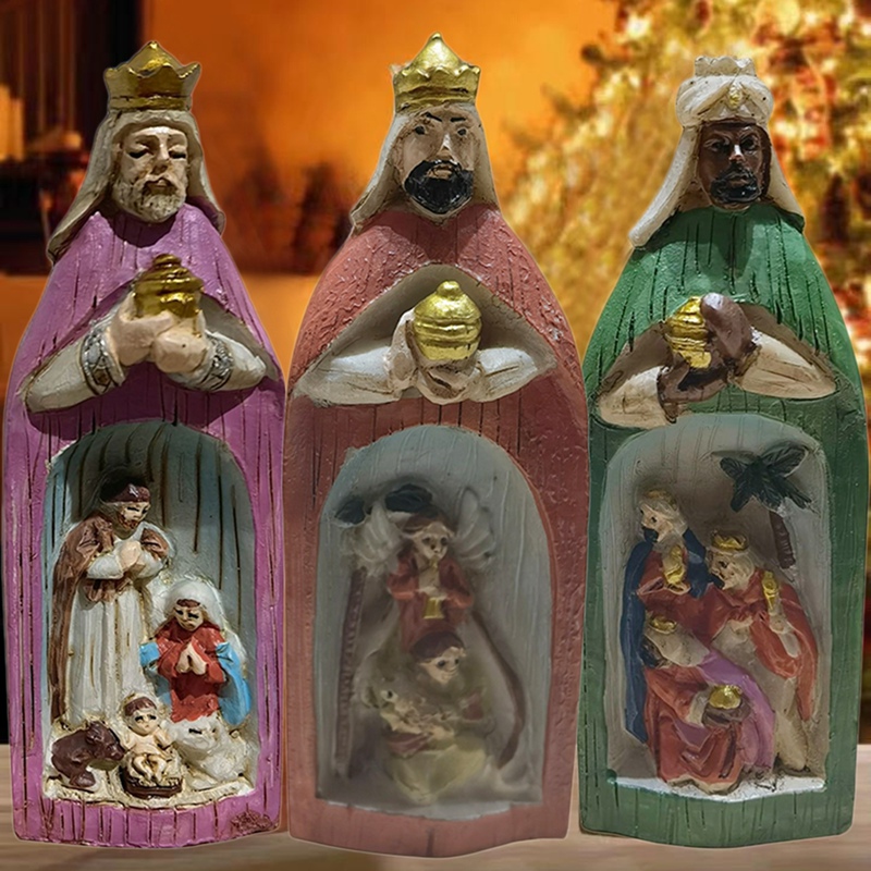 Three Wise Men Nativity Set Religious Nativity Scene Living Room Art
