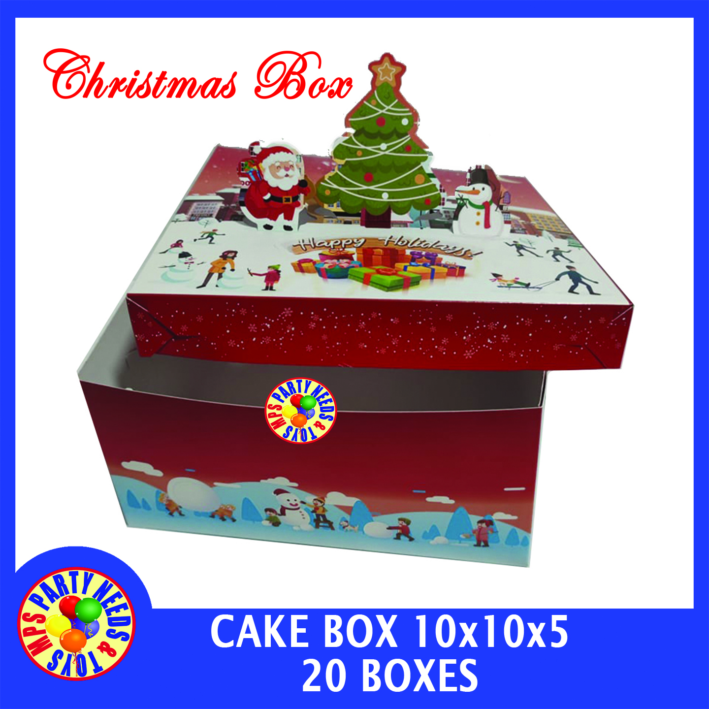 20 boxes Christmas Cake Box Thick Boxes 10x10x5 2x12x5 Holiday Cake Box Season Cake Box