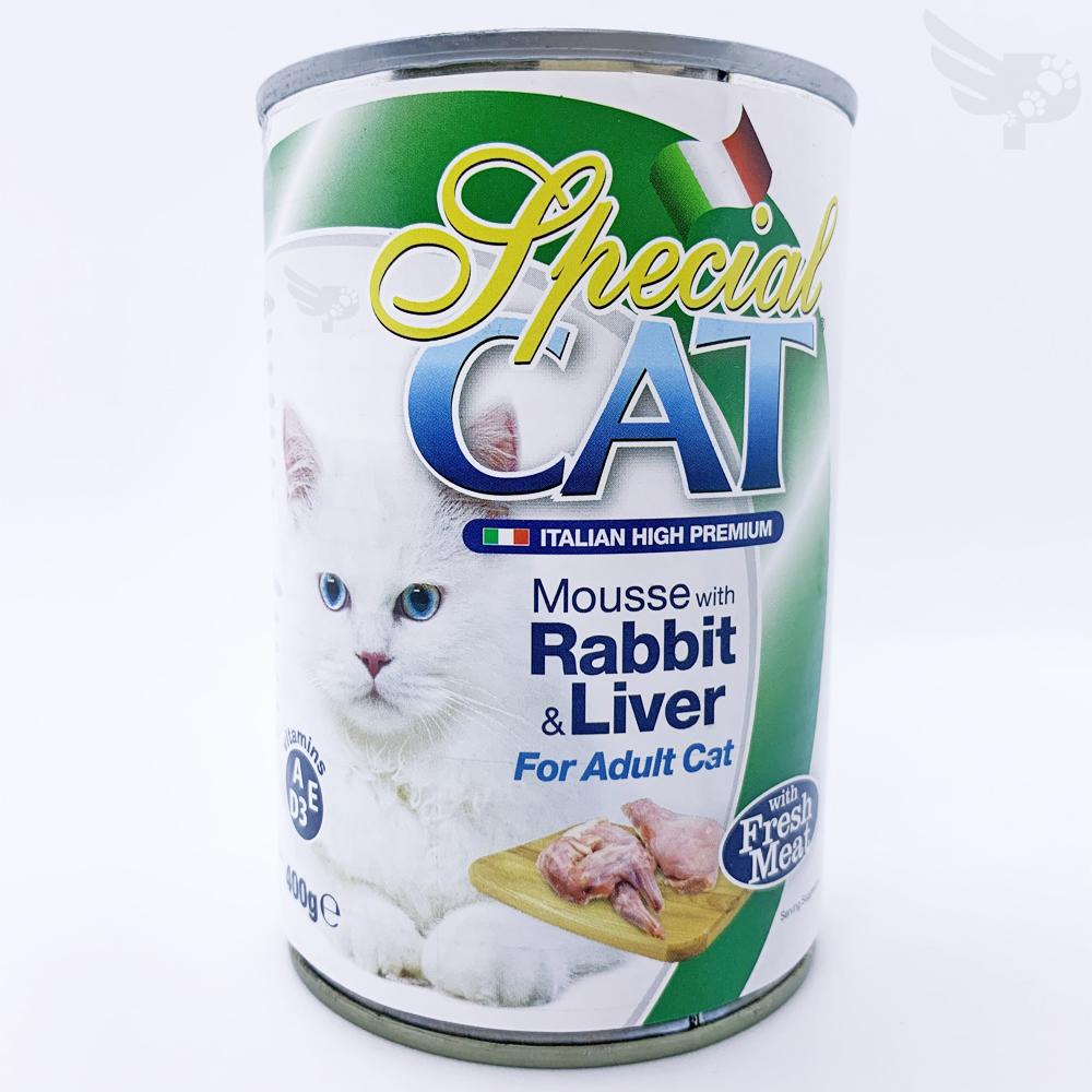 Monge Special Cat In Mousse With Rabbit And Liver For Adult Cat 400g Can Wet Cat Food