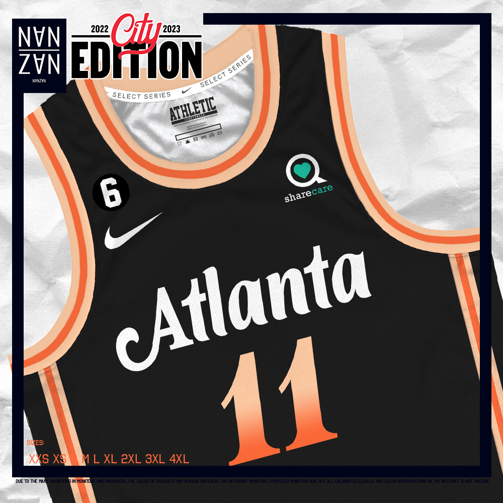 NANZAN City Edition NBA Atlanta Hawks Trae Young Jersey 2022 Full  Sublimation Premium Dryfit