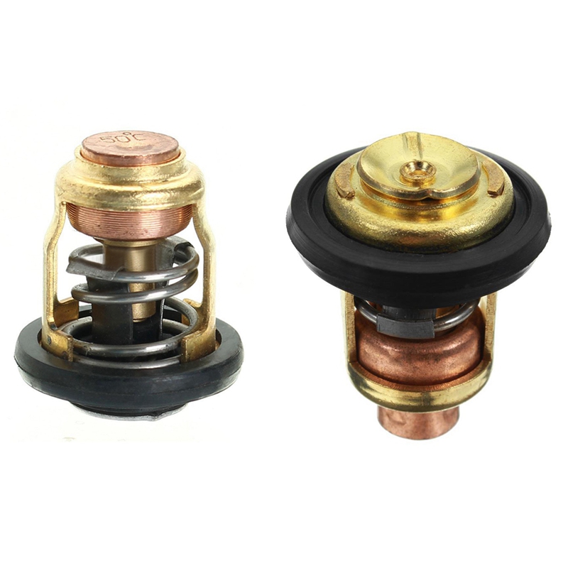 2PCS 50 Degree Outboard Thermostat Replacement with 6E5-12411-00 6E5-12411-02 6E5-12411-10 Boat Engine Thermostat