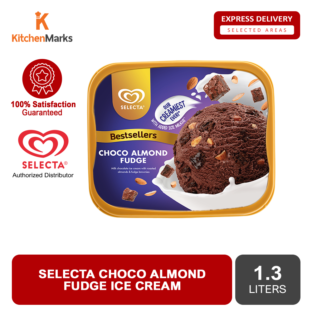 Selecta Choco Almond Fudge Ice Cream 1.3L Express Delivery Lazada PH