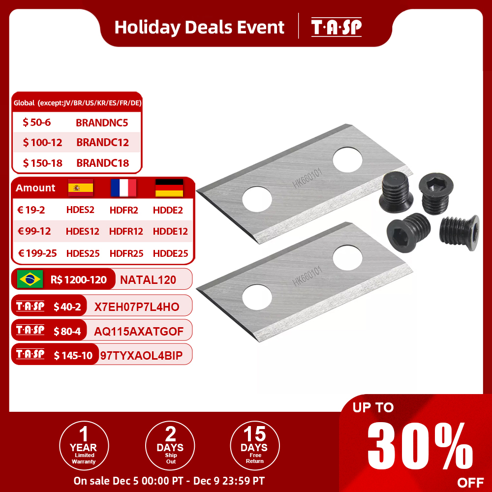 1 Pair Garden Shredder Blades Wood Chipper with Screws for Eco ES1600