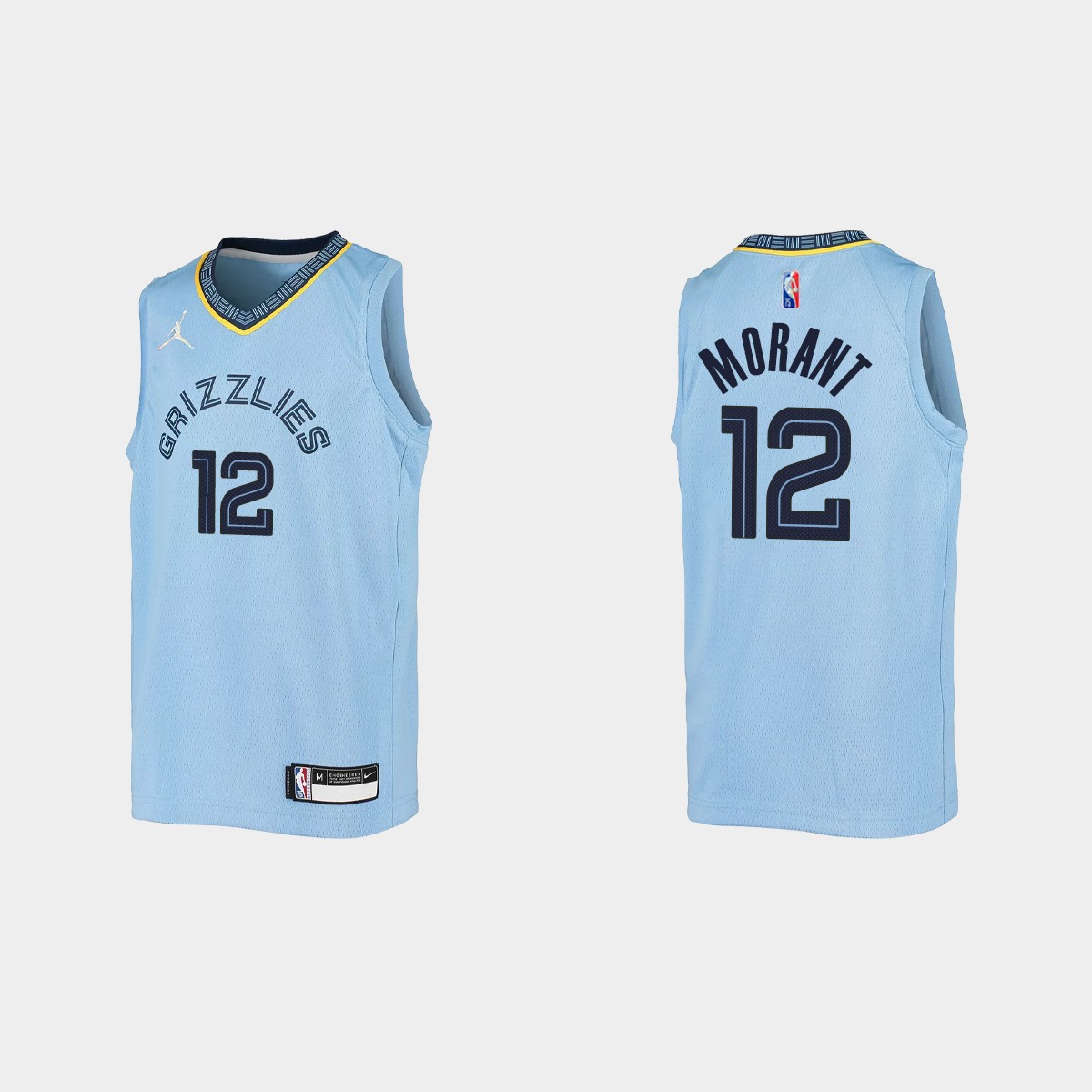 Men's 2019-20 Memphis Grizzlies #12 Ja Morant Teal 25th Season Classic  Jersey