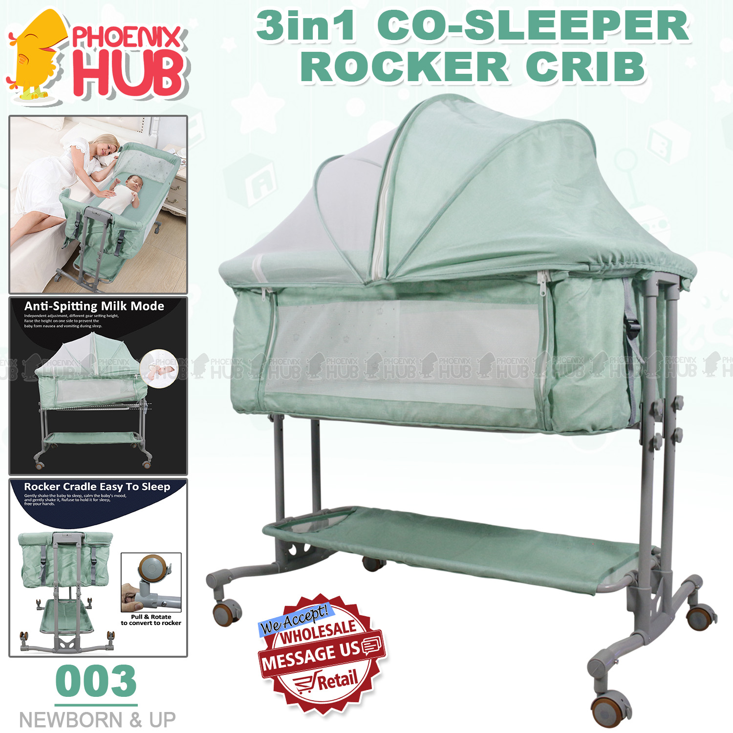 Fold up hot sale co sleeper