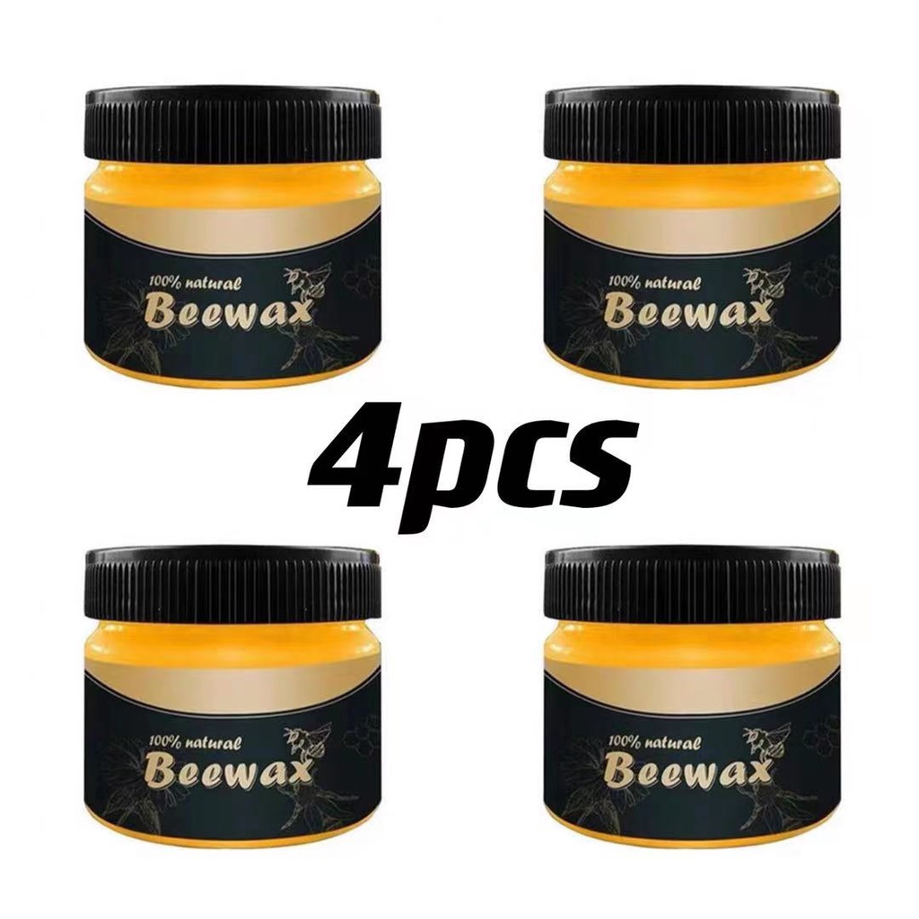 4pcs Beewax Wood & Furniture Care Polish Natural Cleaning Care Magic