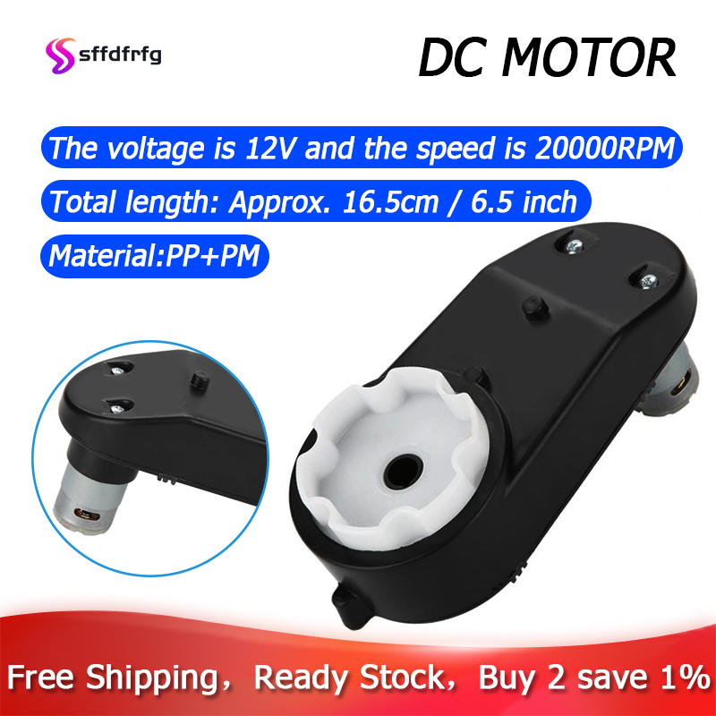 1X RS390 Electric Motor Gearbox 12V 20000RPM Car DC Motor Gear Box for Kids C0K6 