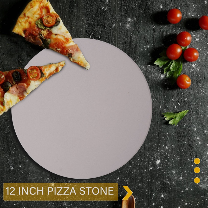 12Inch Ceramic Pizza Stone Pizza Baking Stone/ Pan, Perfect for Grill