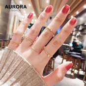 AURORA Korea 5PCS/Set Simple Fashion Jewelry Thin Ring HR139