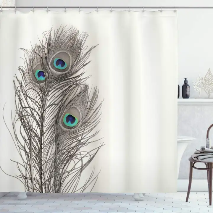 Pea Shower Curtain Feathers Of, Wildlife Shower Curtains Sets